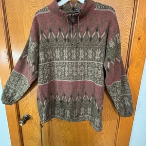 Impact Men's Brown and Burgundy Lightweight Pullover Jacket